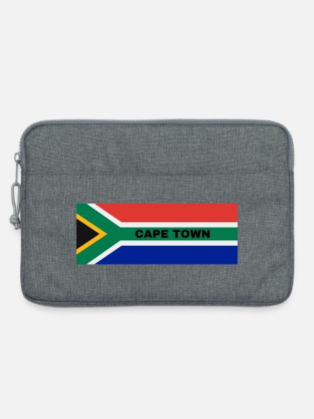 Cape Town City in South African Flag - Laptop bag 13" - heather grey