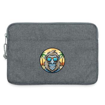 Pavian Lustige Cartoon Sommer Strand Sonnenbrille Cool - Laptoptasche 13" - Grau meliert - Vorne
