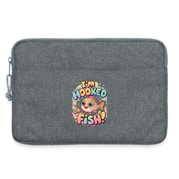 I'm Hooked On Fish - Laptop bag 13" - heather grey - Front