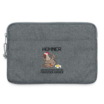 Landwirt Landwirte Huhn Hühner - lustiger Spruch - Laptoptasche 13" - Grau meliert - Vorne