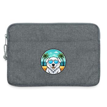 Kuvasz Ungarische Hunderasse Cartoon Sonnenbrille Strand - Laptoptasche 13" - Grau meliert - Vorne