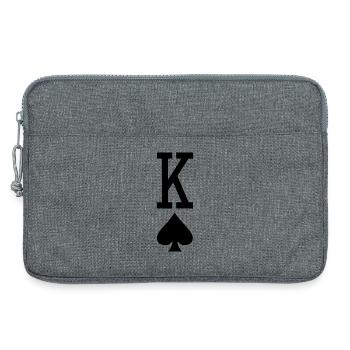 Poker Playing Card - King of Spades - Laptop bag 13" - heather grey - Front