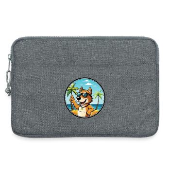 Auvergne Vorstehhund Rasse Cartoon Sonnenbrille Strand - Laptoptasche 13" - Grau meliert - Vorne