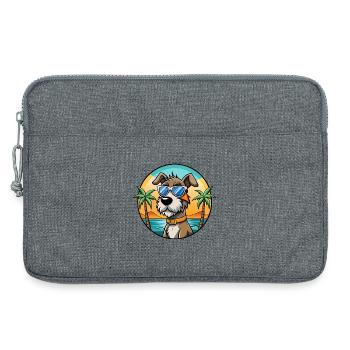 Istrischer Drahthaarhund Hunderasse Cartoon Beach - Laptoptasche 13" - Grau meliert - Vorne