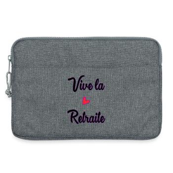 RETRAITE. RETRAITE. RETRAITEE. BONNE RETRAITE - Sacoche pour ordinateur portable 13 pouces - gris chiné - Devant