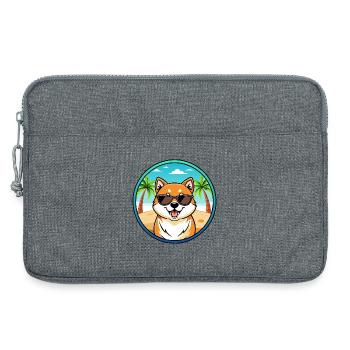 Shih Poo Hunderasse Cartoon Sonnenbrille Strand - Laptoptasche 13" - Grau meliert - Vorne