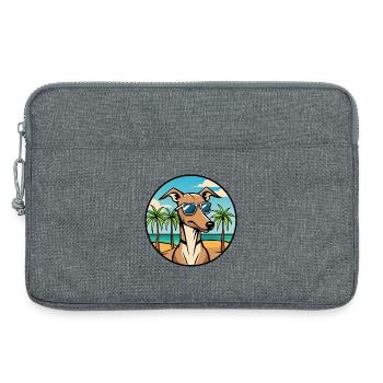 Rampur Windhund Hunderasse Cartoon Sonnenbrille Strand - Laptoptasche 13" - Grau meliert - Vorne