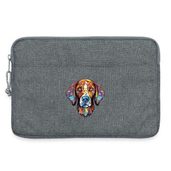 Slowakische rauhaarige Pointer-Hunderasse Aquarell - Laptoptasche 13" - Grau meliert - Vorne