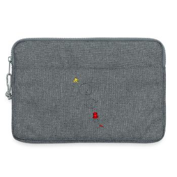 Schneemann ausgerutscht - Laptoptasche 13" - Grau meliert - Vorne