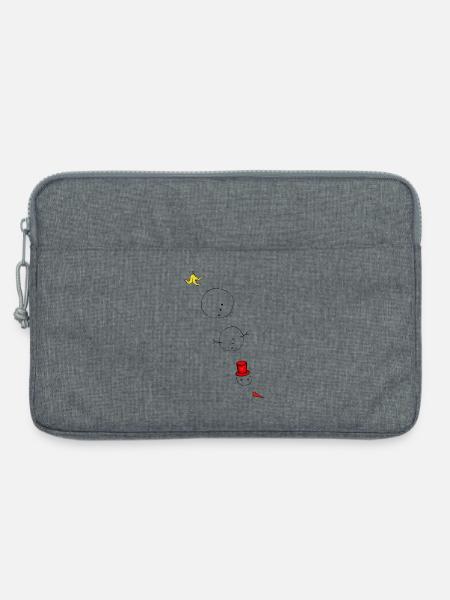 Schneemann ausgerutscht - Laptoptasche 13" - Grau meliert