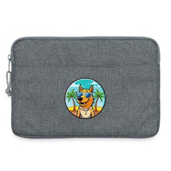 Smaland Hound Hund Rasse Cartoon Sonnenbrille Strand - Laptoptasche 13" - Grau meliert - Vorne