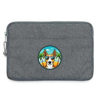 Ibizan Hound Hund Rasse Cartoon Sonnenbrille Strand - Laptoptasche 13" - Grau meliert - Vorne