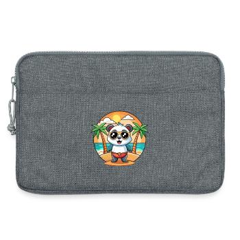 Panda Lustige Cartoon Sommer Strand Sonnenbrille - Laptoptasche 13" - Grau meliert - Vorne