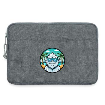 Yeti Lustige Cartoon Sommer Strand Sonnenbrille Aufkleber - Laptoptasche 13" - Grau meliert - Vorne