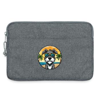 Deutscher Wachtelhund Hunderasse Cartoon Sonnenbrille - Laptoptasche 13" - Grau meliert - Vorne