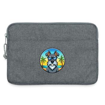 Standard Schnauzer Hunderasse Cartoon Sonnenbrille - Laptoptasche 13" - Grau meliert - Vorne