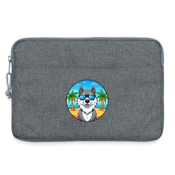 Lunettes de soleil Seppala Siberian Sleddog Breed Cartoon - Sacoche pour ordinateur portable 13 pouces - gris chiné - Devant