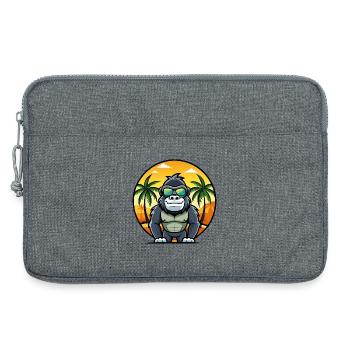 Gorilla Lustige Cartoon Sommer Strand Sonnenbrille Cool - Laptoptasche 13" - Grau meliert - Vorne
