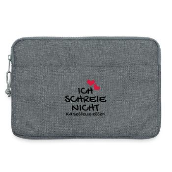 Baby Neugeborenes Babyspruch lustig Geschenk - Laptoptasche 13" - Grau meliert - Vorne
