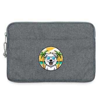 Grandes Pyrénées Chien Race Dessin Animé Lunettes De Soleil Plage - Sacoche pour ordinateur portable 13 pouces - gris chiné - Devant
