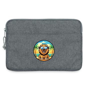 Leonberger Hunderasse Cartoon Sonnenbrille Strand - Laptoptasche 13" - Grau meliert - Vorne