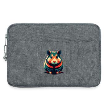 Hamster Cartoon Figur Buntes Haustier Tier - Laptoptasche 13" - Grau meliert - Vorne