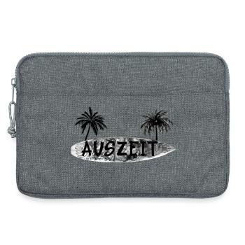 Auszeit Surfbrett - Laptoptasche 13" - Grau meliert - Vorne
