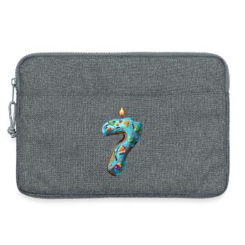 GÂTEAU NUMÉRO 7 SWEET 7E ANNIVERSAIRE - Sacoche pour ordinateur portable 13 pouces - gris chiné - Devant