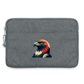 Falke Cartoon Figur Buntes Haustier Tier - Laptoptasche 13" - Grau meliert - Vorne