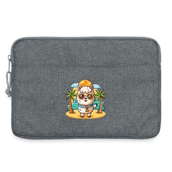 Alpaca Funny Cartoon Summer Beach Sunglasses - Laptop bag 13" - heather grey - Front