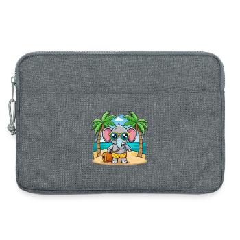 Elefant Lustige Cartoon Sommer Strand Sonnenbrille - Laptoptasche 13" - Grau meliert - Vorne