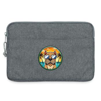 Mastiff Hund Rasse Cartoon Sonnenbrille Strand - Laptoptasche 13" - Grau meliert - Vorne