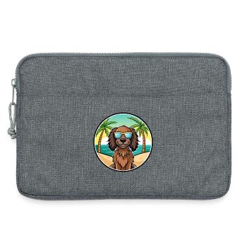 Deutsch Langhaar Vorstehhund Rasse Cartoon Strand - Laptoptasche 13" - Grau meliert - Vorne