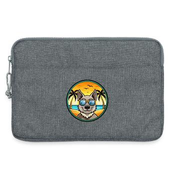 Mudi Hunderasse Cartoon Sonnenbrille Strand - Laptoptasche 13" - Grau meliert - Vorne