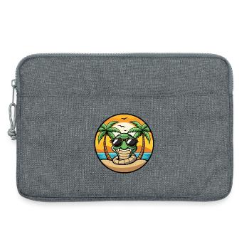 Schlange Lustige Cartoon Sommer Strand Sonnenbrille Cool - Laptoptasche 13" - Grau meliert - Vorne