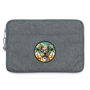 Indischer Paria Hund Rasse Cartoon Sonnenbrille Strand - Laptoptasche 13" - Grau meliert - Vorne