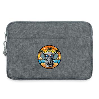 Elefant Lustige Cartoon Sommer Strand Sonnenbrille - Laptoptasche 13" - Grau meliert - Vorne