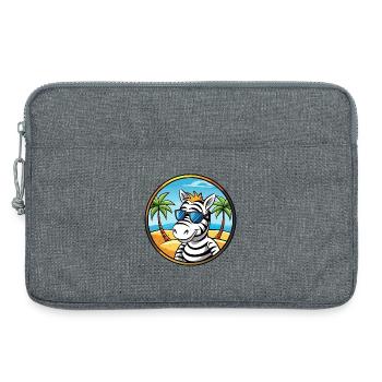 Zebra Lustige Cartoon Sommer Strand Sonnenbrille Cool - Laptoptasche 13" - Grau meliert - Vorne