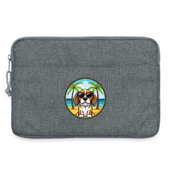 Beagle Harrier Hunderasse Cartoon Sonnenbrille Strand - Laptoptasche 13" - Grau meliert - Vorne