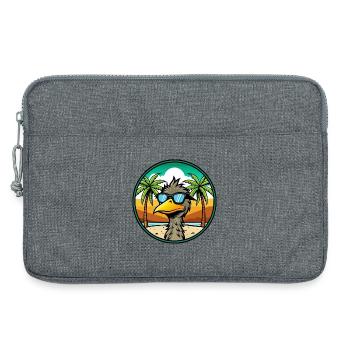 Emu Funny Cartoon Lunettes de soleil de plage d’été Autocollant - Sacoche pour ordinateur portable 13 pouces - gris chiné - Devant