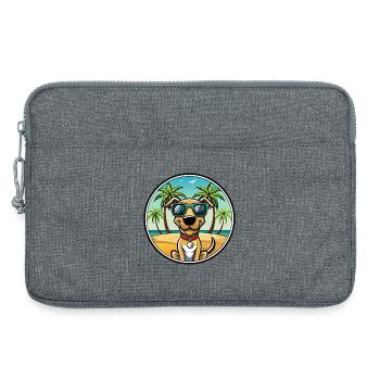 Plott Hound Hund Rasse Cartoon Sonnenbrille Strand - Laptoptasche 13" - Grau meliert - Vorne
