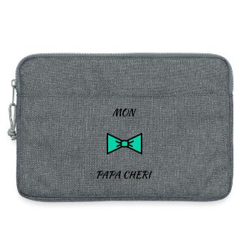 BONNE FÊTE PAPA. PAPA. FÊTE DES PÈRES. PÈRE - Sacoche pour ordinateur portable 13 pouces - gris chiné - Devant