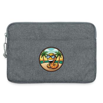 Schlange Lustige Cartoon Sommer Strand Sonnenbrille Cool - Laptoptasche 13" - Grau meliert - Vorne