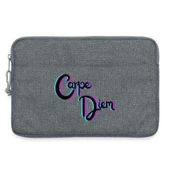 Carpe diem - Sacoche pour ordinateur portable 13 pouces - gris chiné - Devant