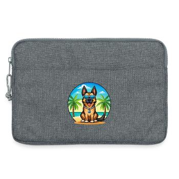 Deutsche Schafpudel Hunderasse Cartoon Sonnenbrille - Laptoptasche 13" - Grau meliert - Vorne