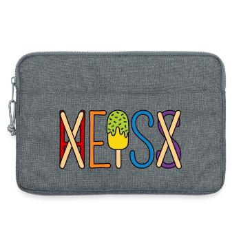 Eis - heiß - H EIS S - Laptoptasche 13" - Grau meliert - Vorne