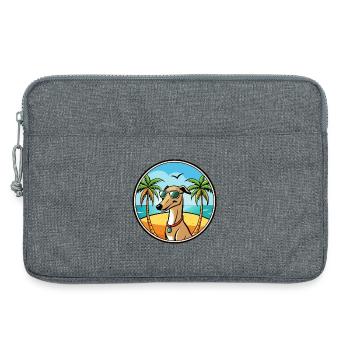 Galgo Español Hunderasse Cartoon Sonnenbrille Strand - Laptoptasche 13" - Grau meliert - Vorne