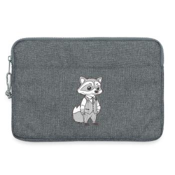 Renard occupé - Sacoche pour ordinateur portable 13 pouces - gris chiné - Devant