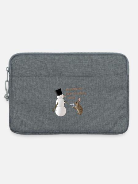 Karotte her! Oder ich föhne dich! - Laptoptasche 13" - Grau meliert
