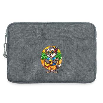 Lustige Dachs Cartoon Sommer Strand Sonnenbrille - Laptoptasche 13" - Grau meliert - Vorne
